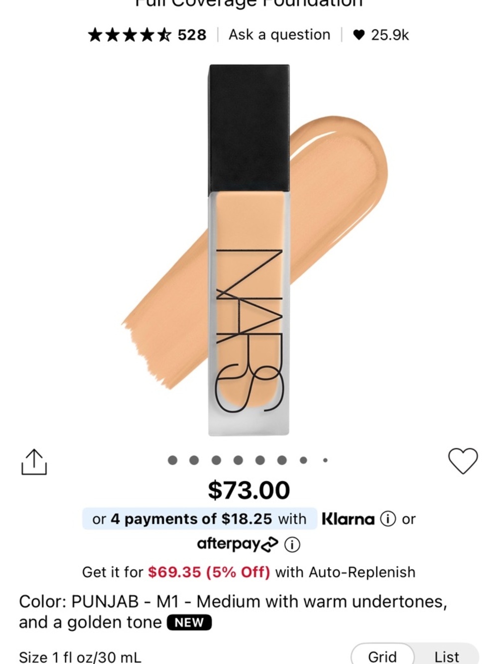 NARS Foundation — Punjab Medium Warm Golden